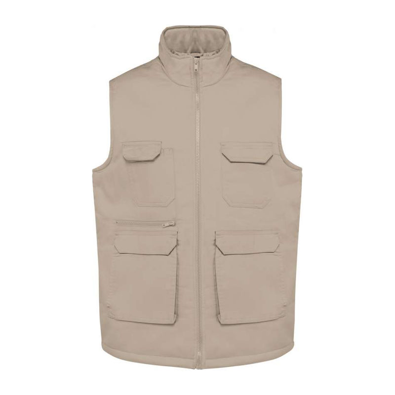 UNISEX PADDED MULTI-POCKET POLYCOTTON VEST
