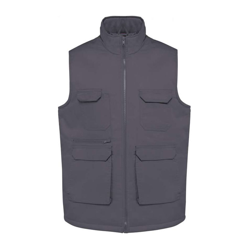 UNISEX PADDED MULTI-POCKET POLYCOTTON VEST