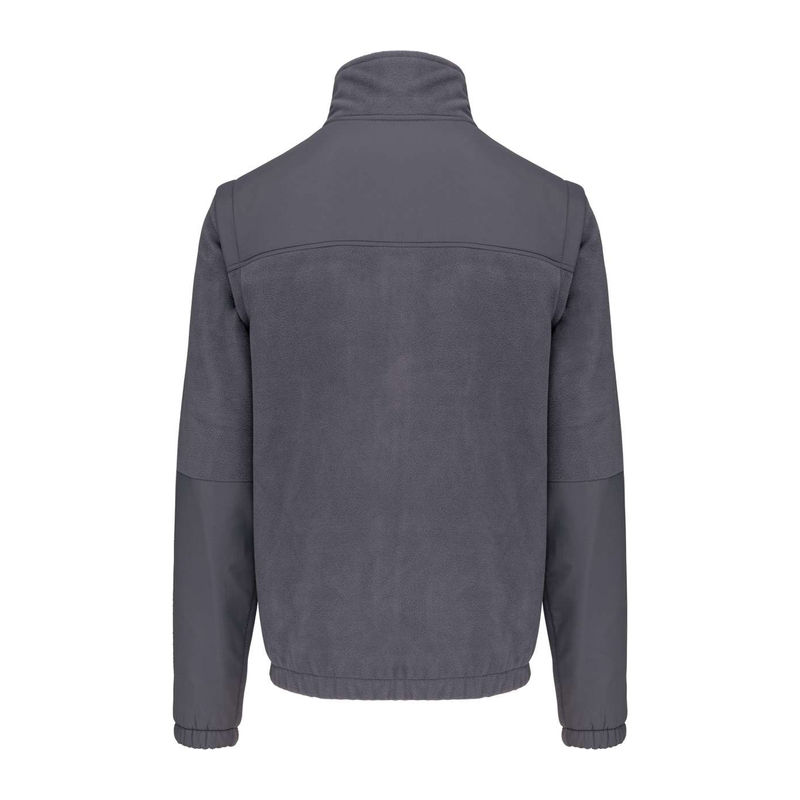 FLEECE JACKET WITH REMOVABLE SLEEVES