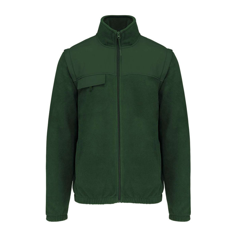 FLEECE JACKET WITH REMOVABLE SLEEVES