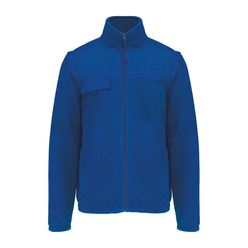 FLEECE JACKET WITH REMOVABLE SLEEVES