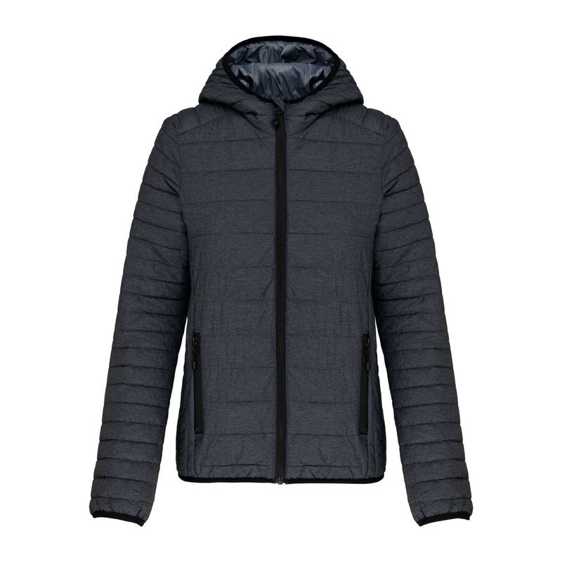 LADIES' LIGHTWEIGHT HOODED PADDED JACKET