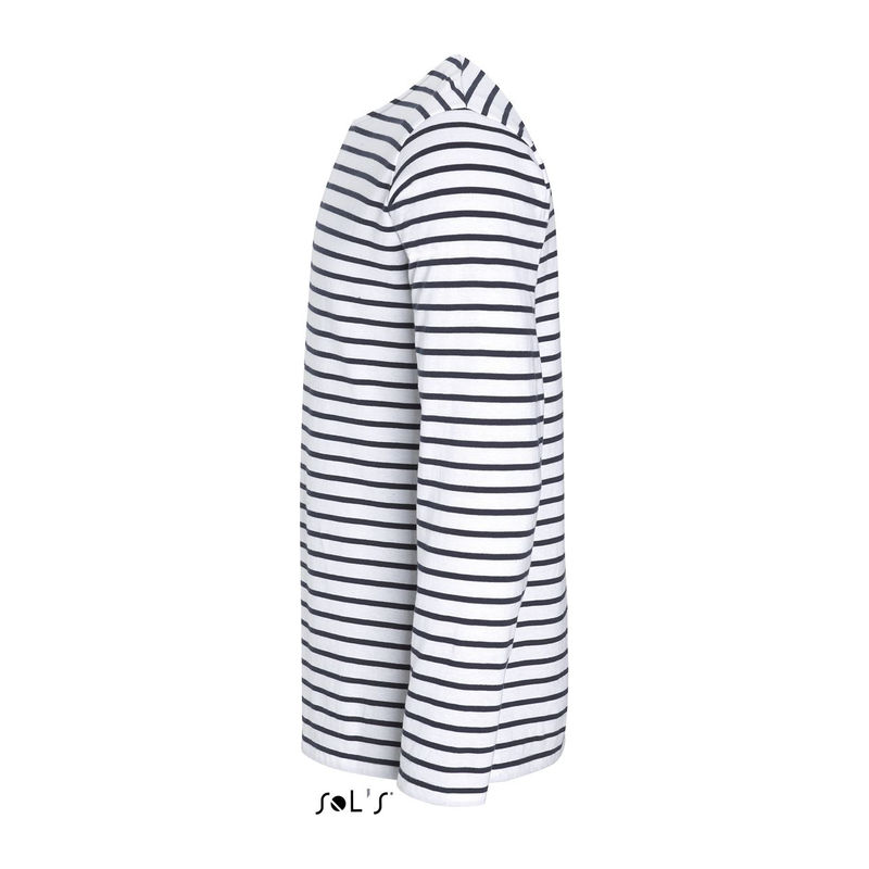 SOL'S MARINE MEN - LONG SLEEVE STRIPED T-SHIRT