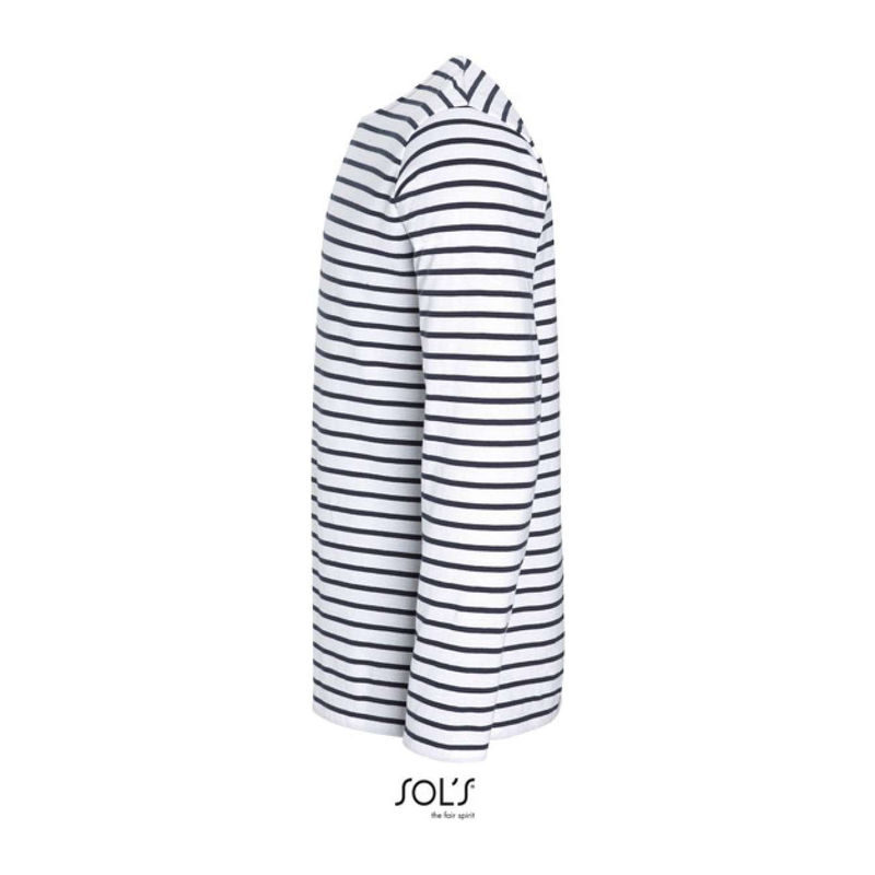 SOL'S MARINE MEN - LONG SLEEVE STRIPED T-SHIRT