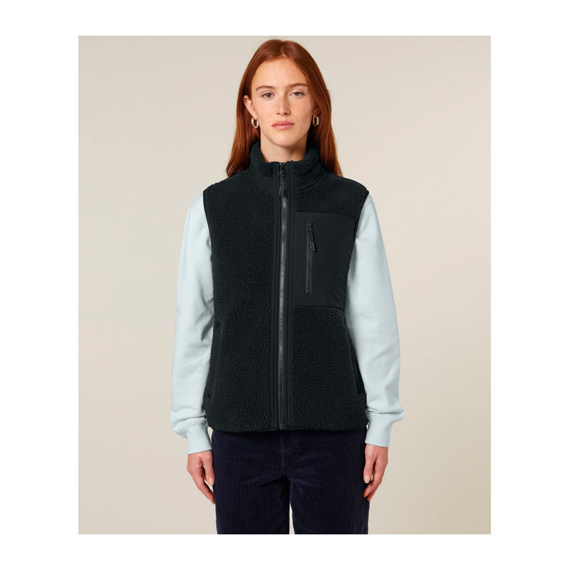 Liner unisex sleeveless sherpa jacket