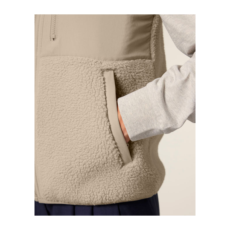 Liner unisex sleeveless sherpa jacket