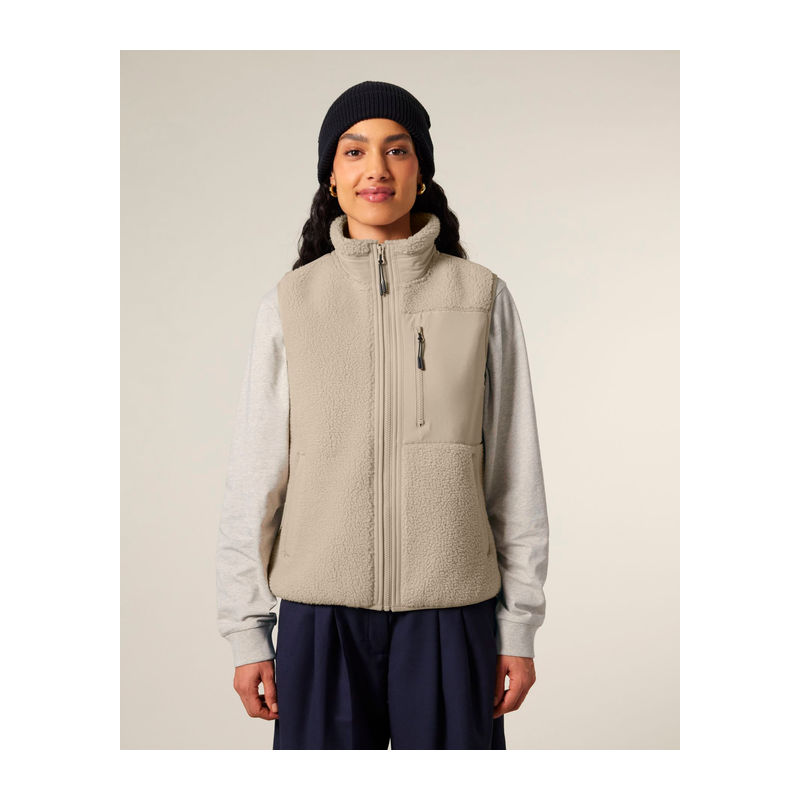 Liner unisex sleeveless sherpa jacket