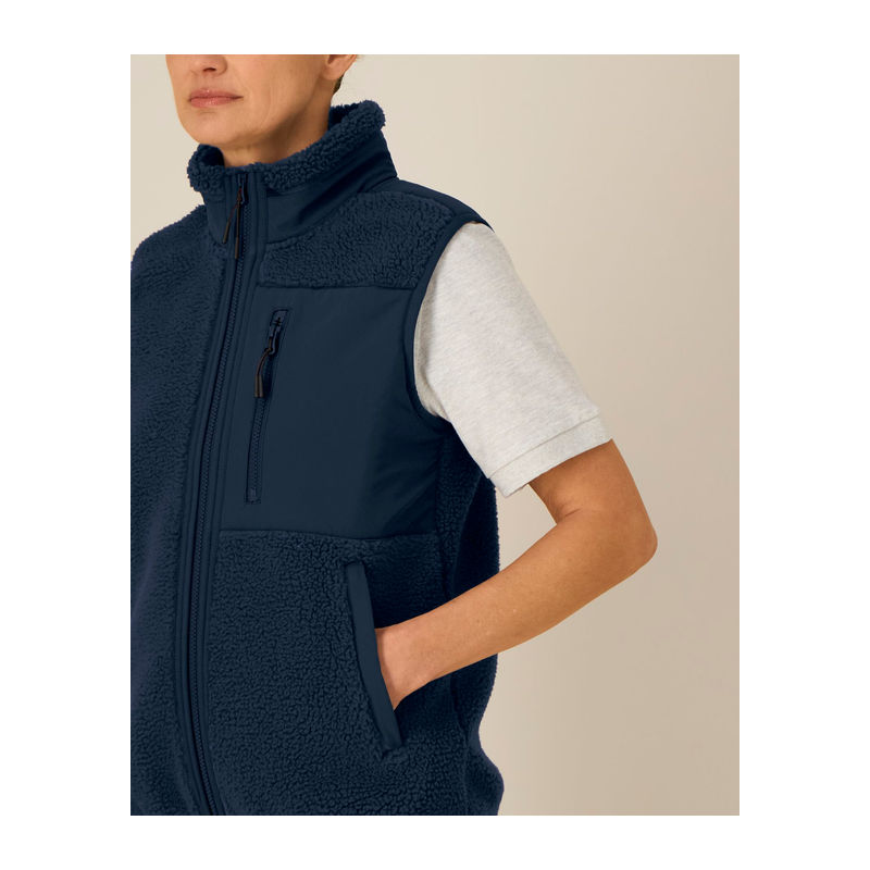 Liner unisex sleeveless sherpa jacket
