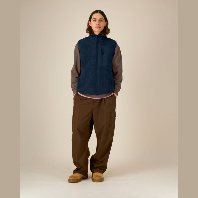 Liner unisex sleeveless sherpa jacket