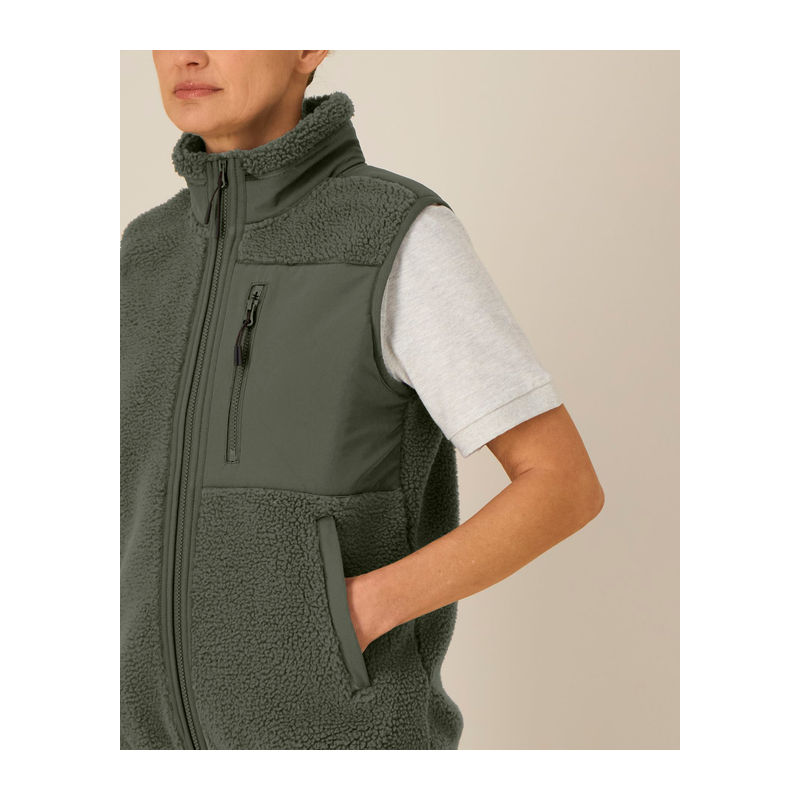 Liner unisex sleeveless sherpa jacket