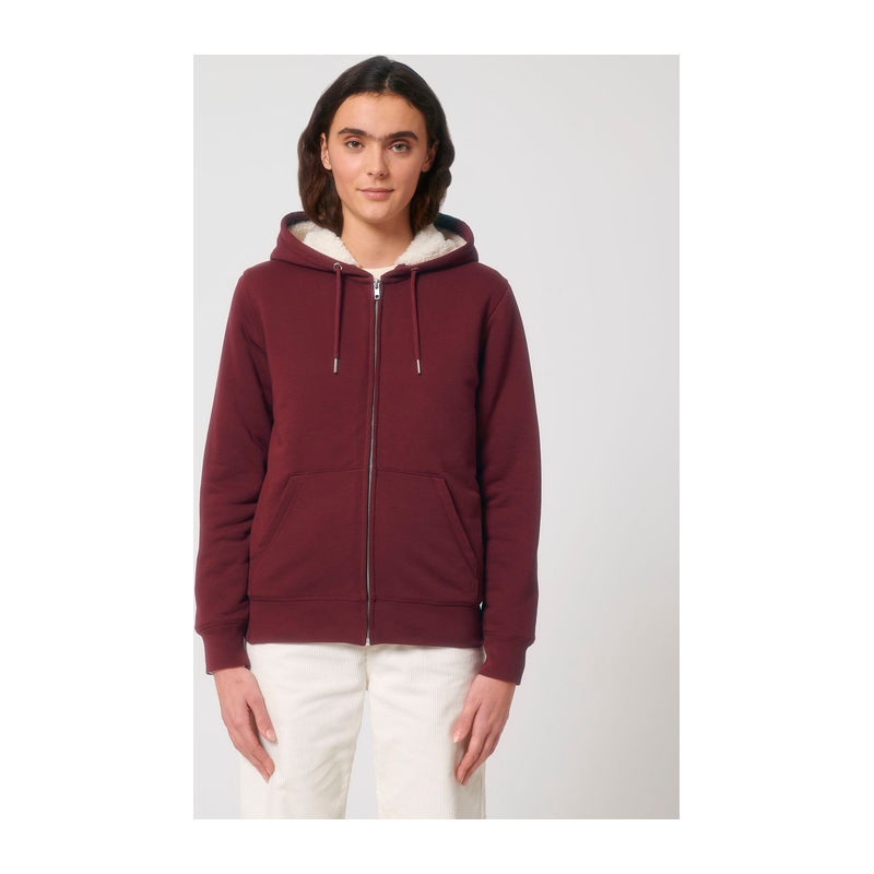 Hygger Sherpa unisex lined zip-thru hoodie