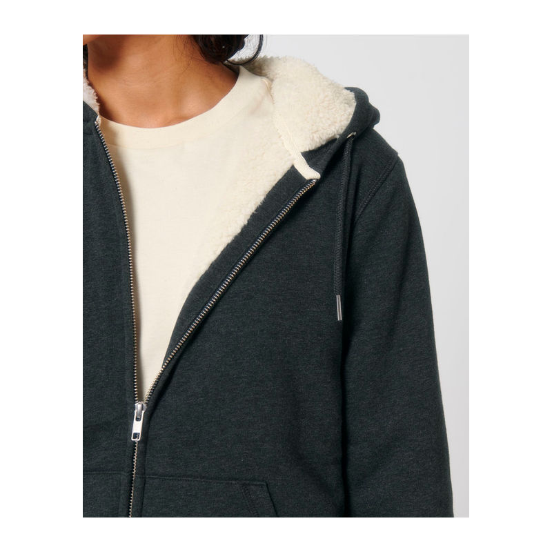 Hygger Sherpa unisex lined zip-thru hoodie