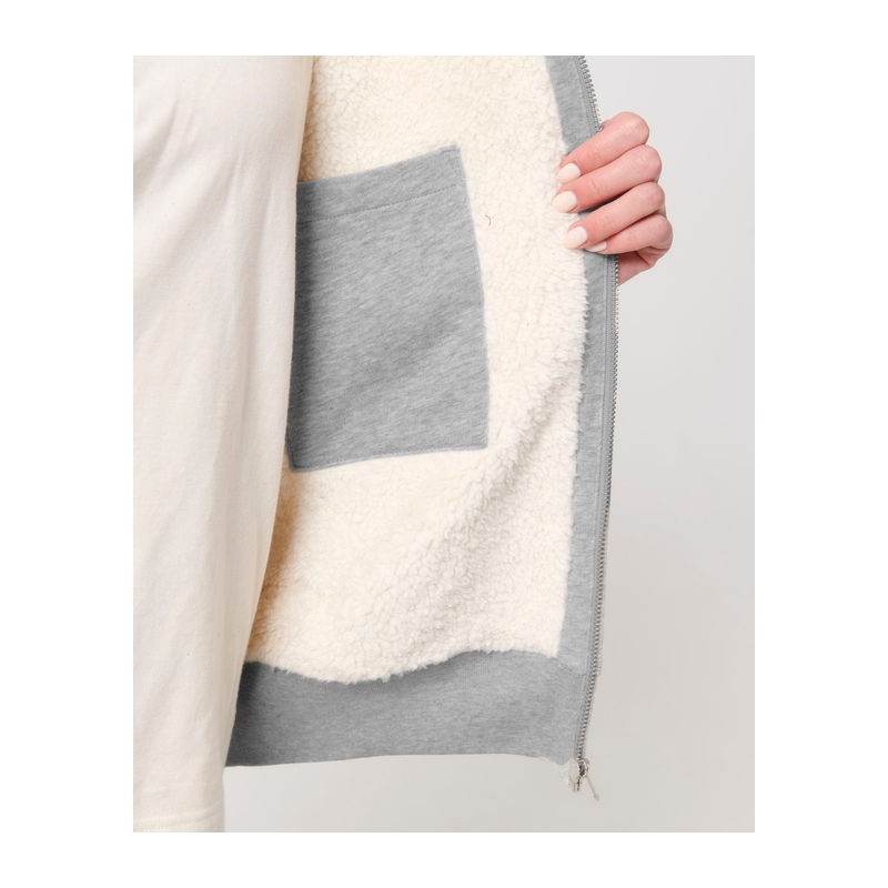 Hygger Sherpa unisex lined zip-thru hoodie