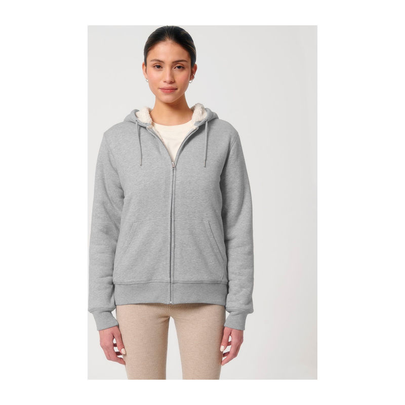 Hygger Sherpa unisex lined zip-thru hoodie