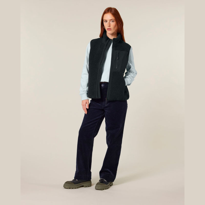 Liner unisex sleeveless sherpa jacket