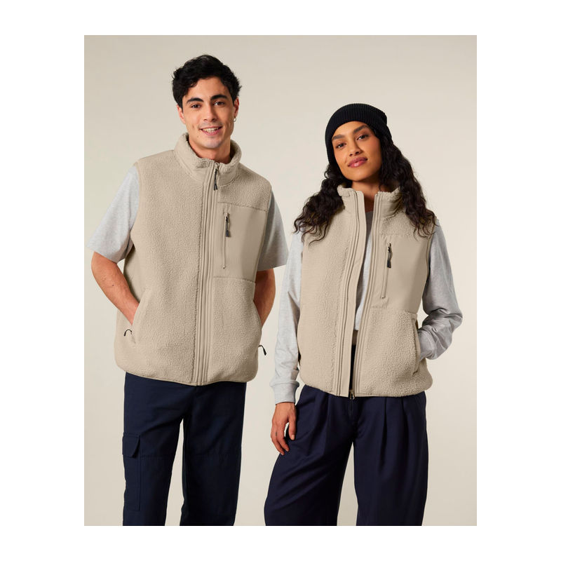 Liner unisex sleeveless sherpa jacket