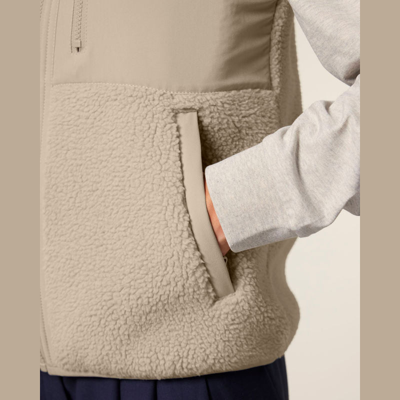 Liner unisex sleeveless sherpa jacket