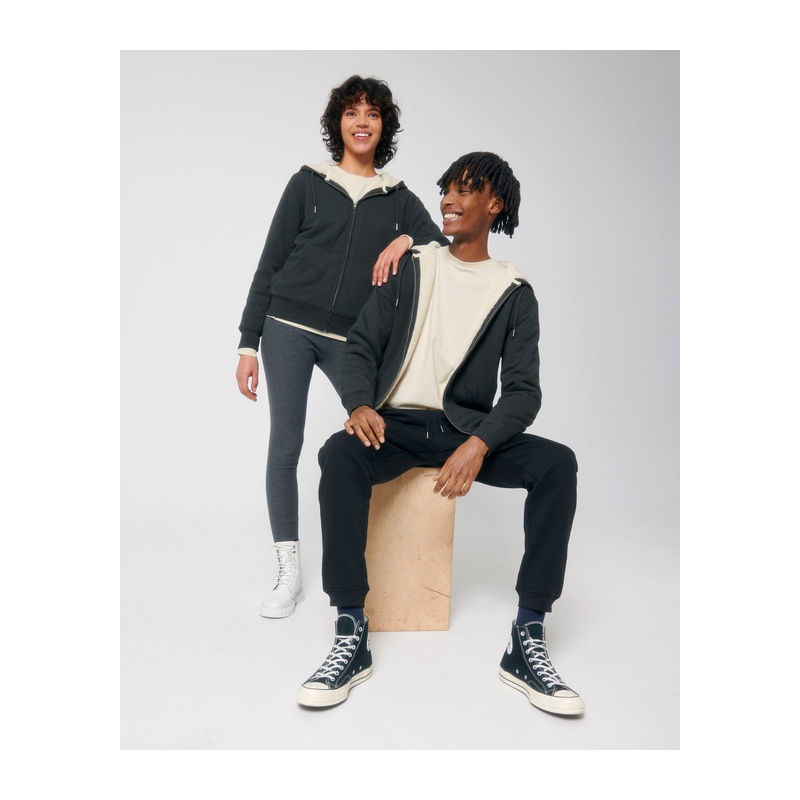 Hygger Sherpa unisex lined zip-thru hoodie