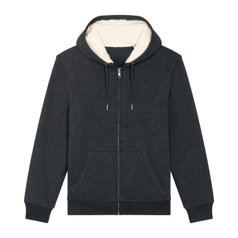 Hygger Sherpa unisex lined zip-thru hoodie