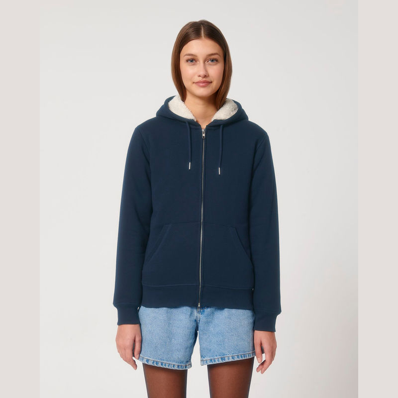 Hygger Sherpa unisex lined zip-thru hoodie