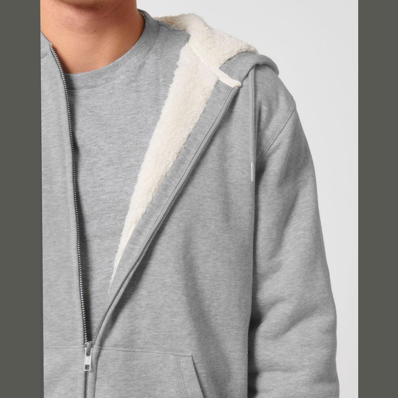 Hygger Sherpa unisex lined zip-thru hoodie