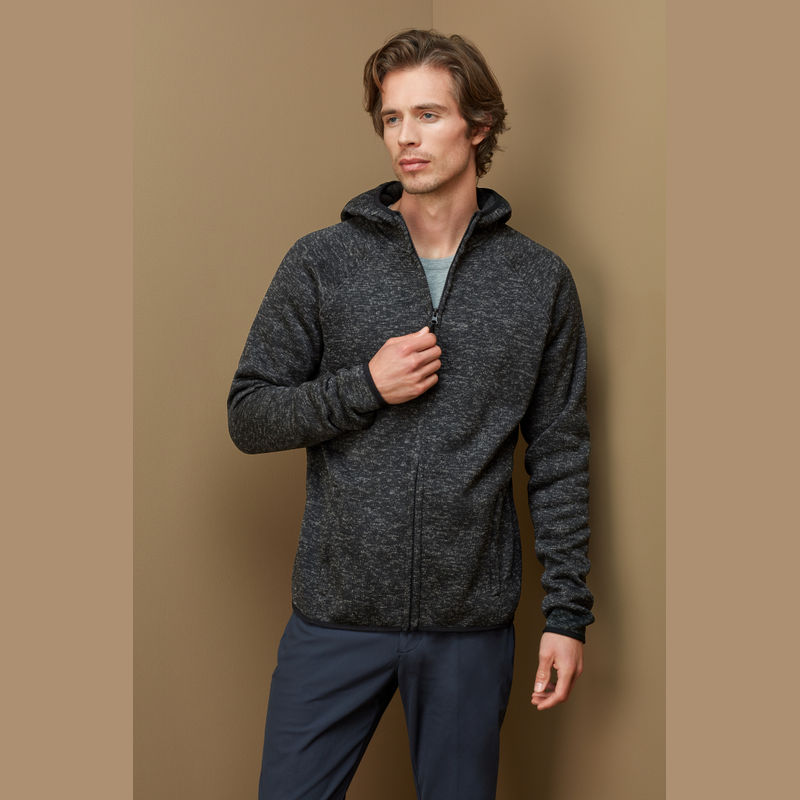 Lux Unisex Hooded Knit Fleece Jacket