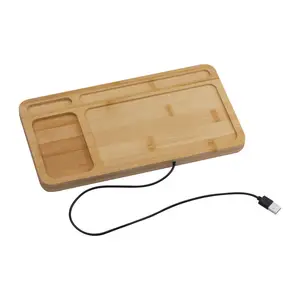 Wireless charging desk pad