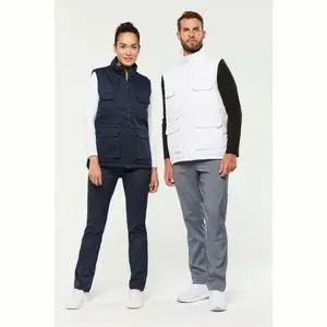 UNISEX PADDED MULTI-POCKET POLYCOTTON VEST