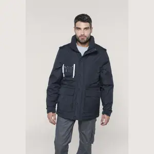 DETACHABLE-SLEEVED WORKWEAR PARKA