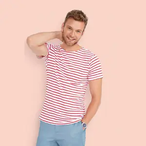 SOL'S MILES MEN - ROUND NECK STRIPED T-SHIRT