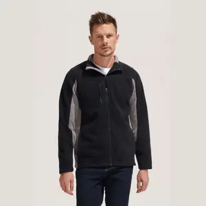 SOL'S NORDIC - MEN’S TWO-COLOUR ZIPPED FLEECE JACK