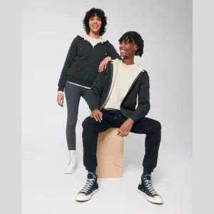 Hygger Sherpa unisex lined zip-thru hoodie