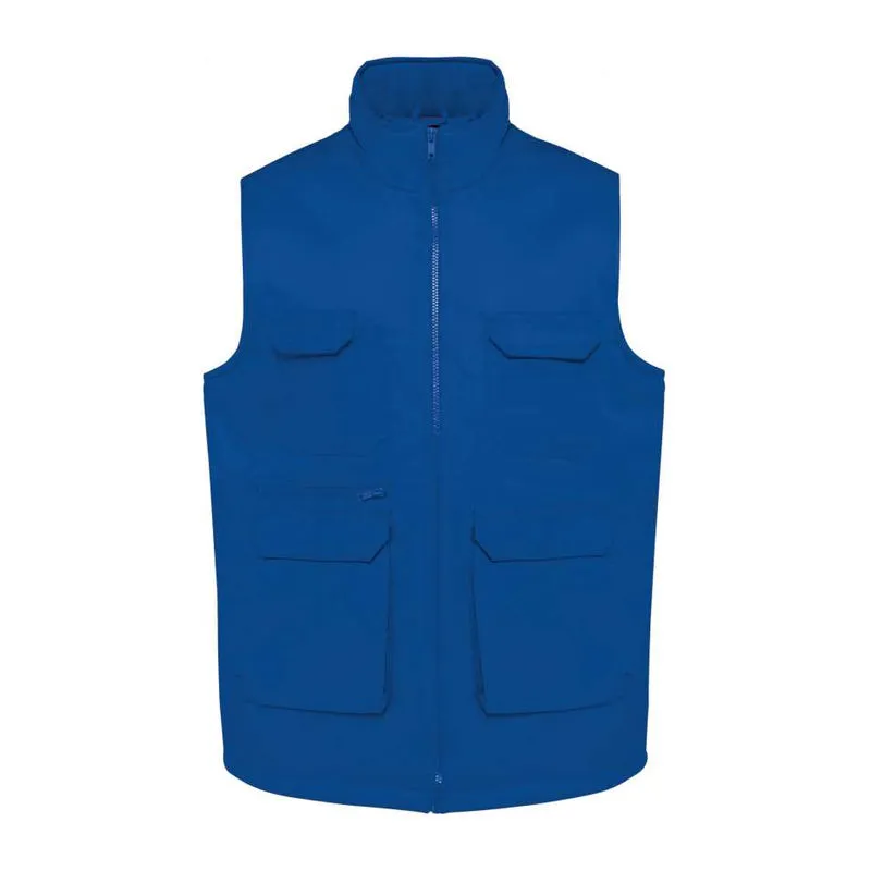 UNISEX PADDED MULTI-POCKET POLYCOTTON VEST