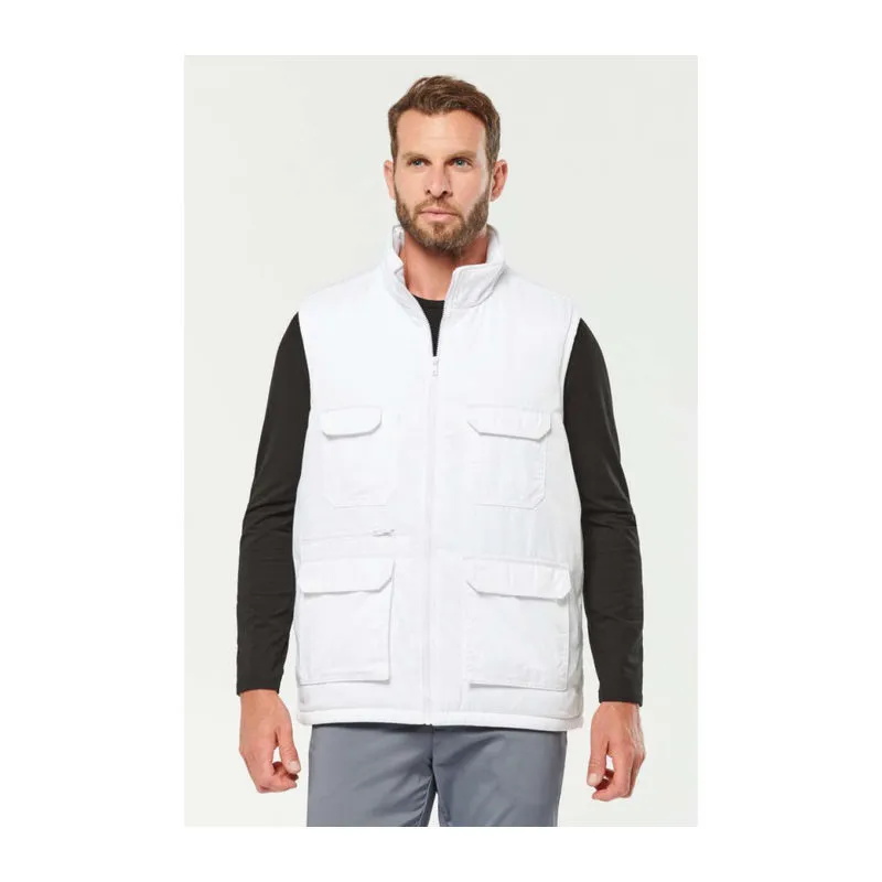 UNISEX PADDED MULTI-POCKET POLYCOTTON VEST