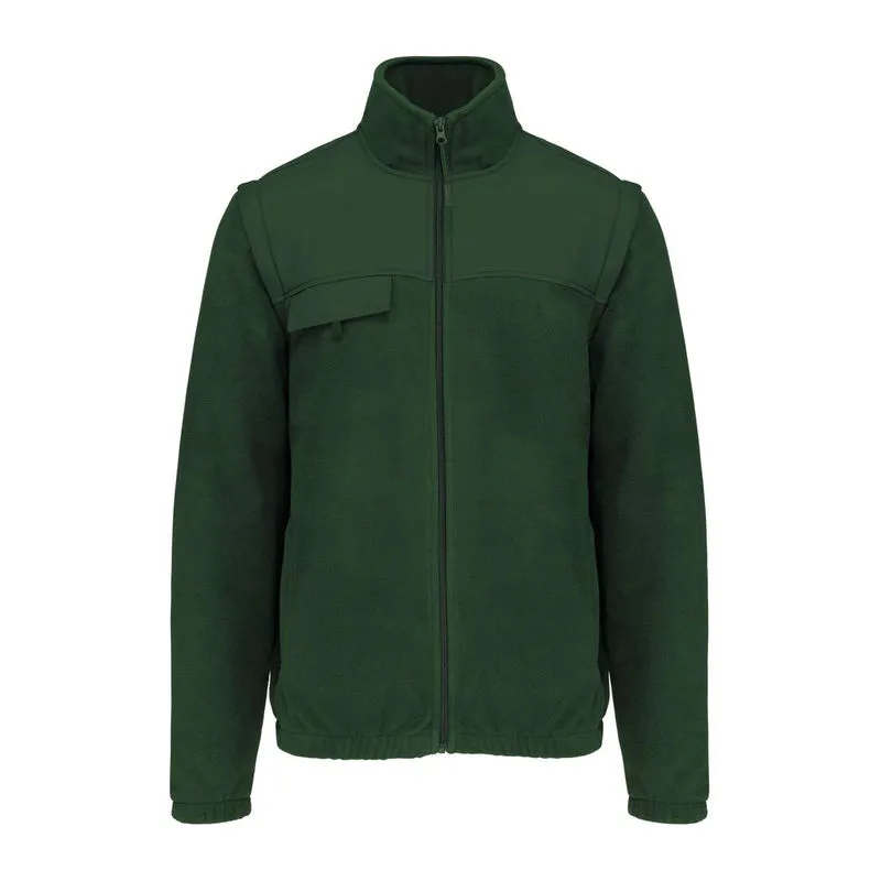 FLEECE JACKET WITH REMOVABLE SLEEVES