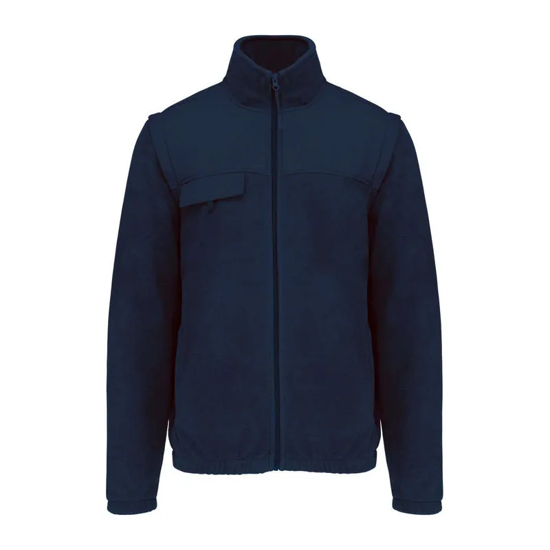 FLEECE JACKET WITH REMOVABLE SLEEVES