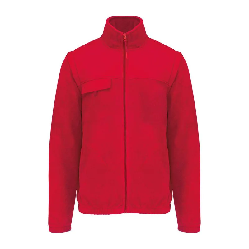 FLEECE JACKET WITH REMOVABLE SLEEVES