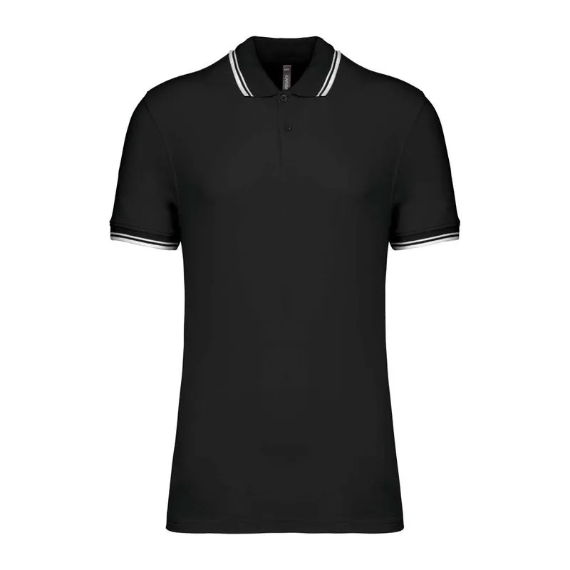 Men'S 2 Striped Short Sleeved Poloshirt
