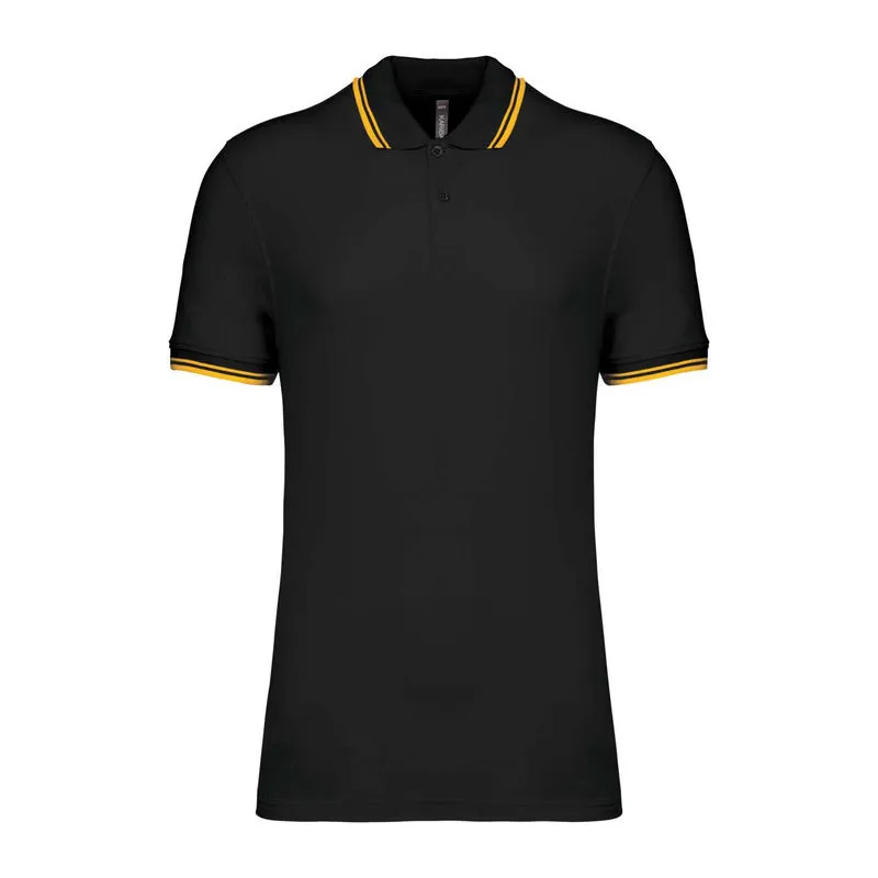 Men'S 2 Striped Short Sleeved Poloshirt