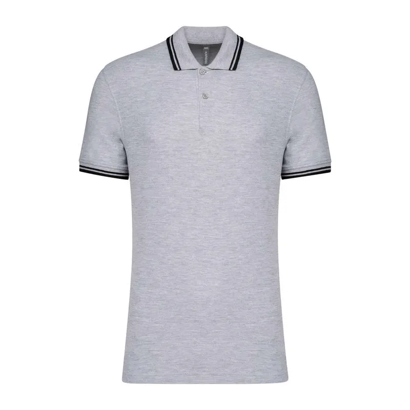 Men'S 2 Striped Short Sleeved Poloshirt