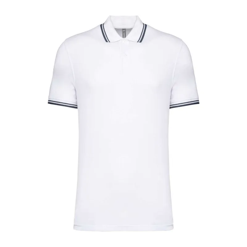 Men'S 2 Striped Short Sleeved Poloshirt