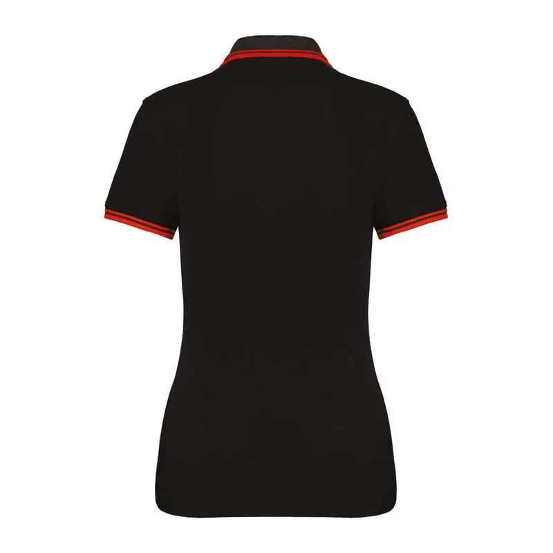 Ladie'S 2 Striped Short Sleeved Poloshirt