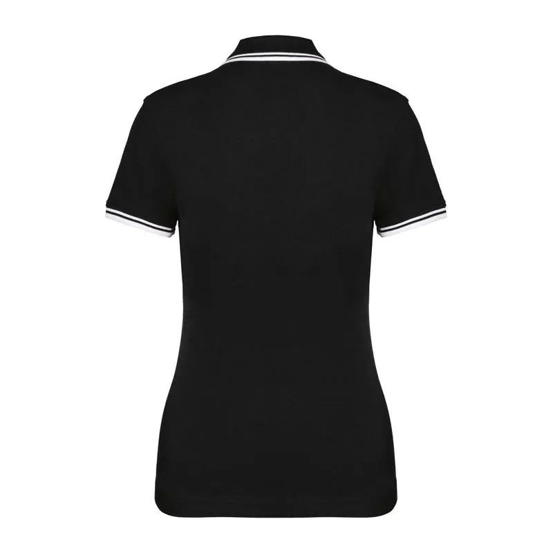 Ladie'S 2 Striped Short Sleeved Poloshirt