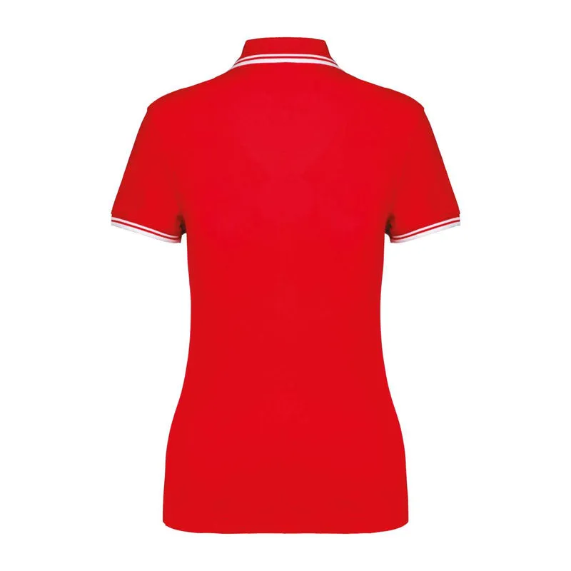 Ladie'S 2 Striped Short Sleeved Poloshirt