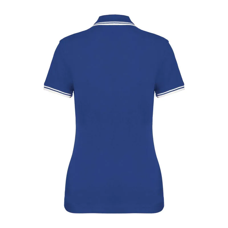 Ladie'S 2 Striped Short Sleeved Poloshirt