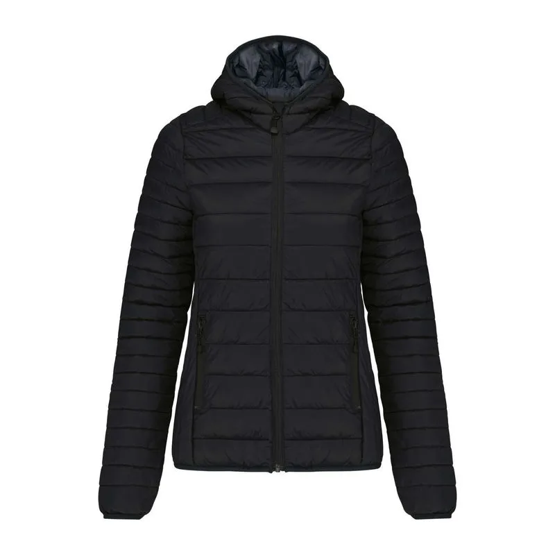 LADIES' LIGHTWEIGHT HOODED PADDED JACKET