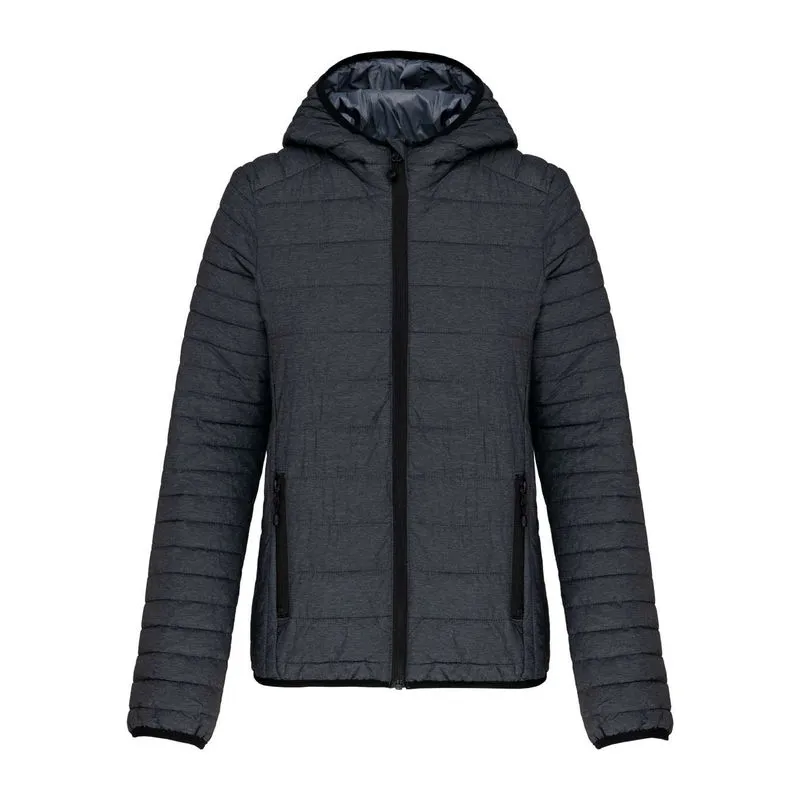 LADIES' LIGHTWEIGHT HOODED PADDED JACKET