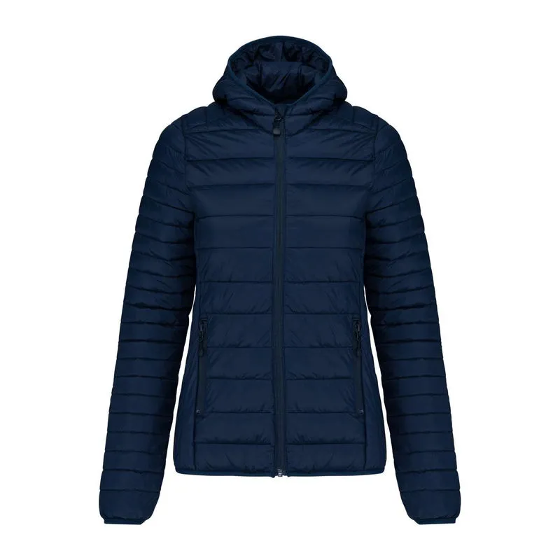 LADIES' LIGHTWEIGHT HOODED PADDED JACKET