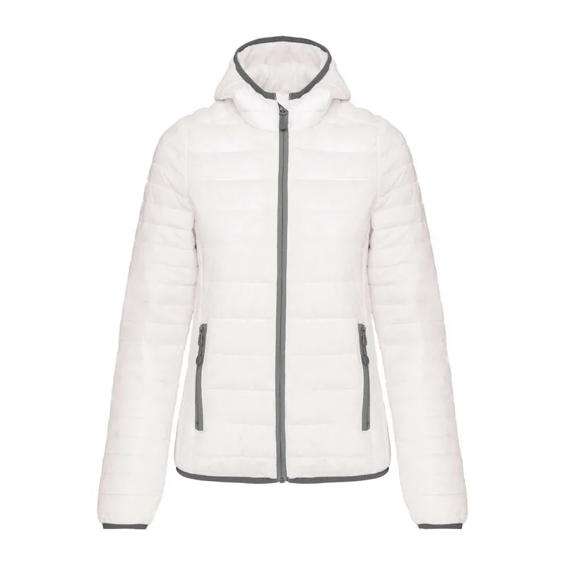 LADIES' LIGHTWEIGHT HOODED PADDED JACKET
