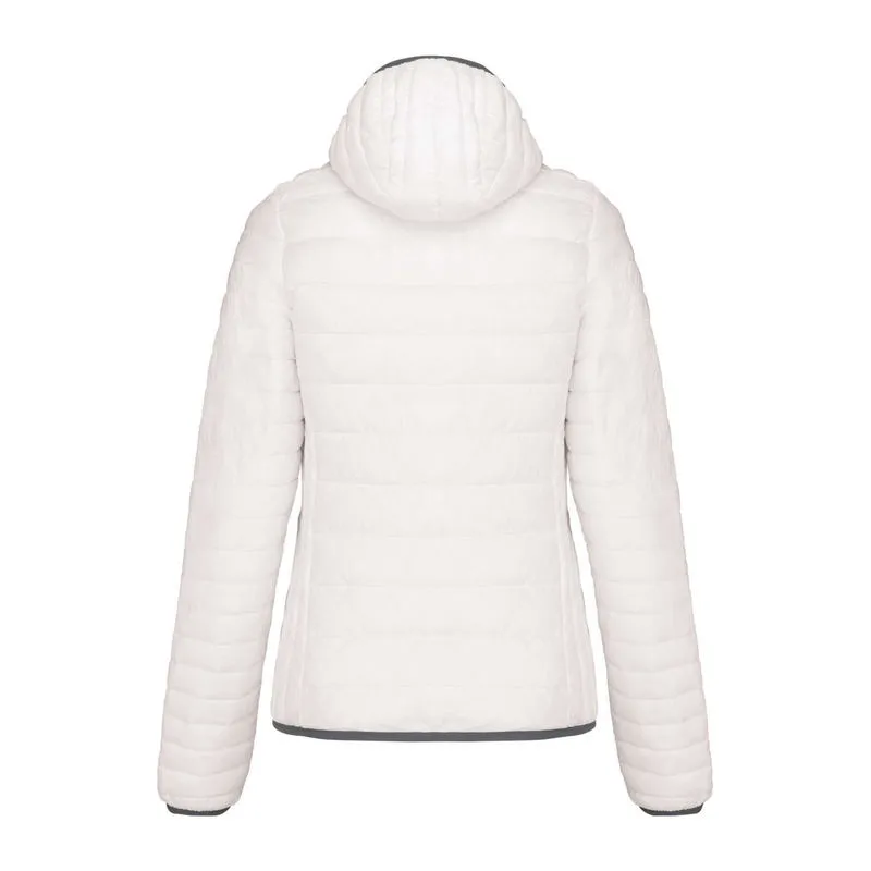 LADIES' LIGHTWEIGHT HOODED PADDED JACKET